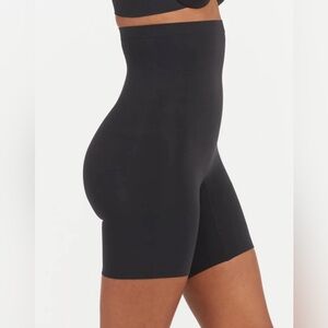 Spanx HIGHER POWER SHORT SZ 2X Very Black High Waist Mid Thigh Shapewear